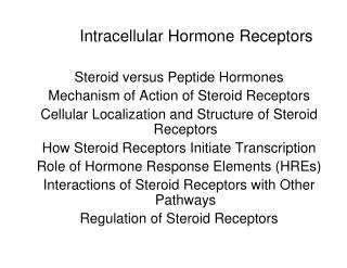Intracellular Hormone Receptors