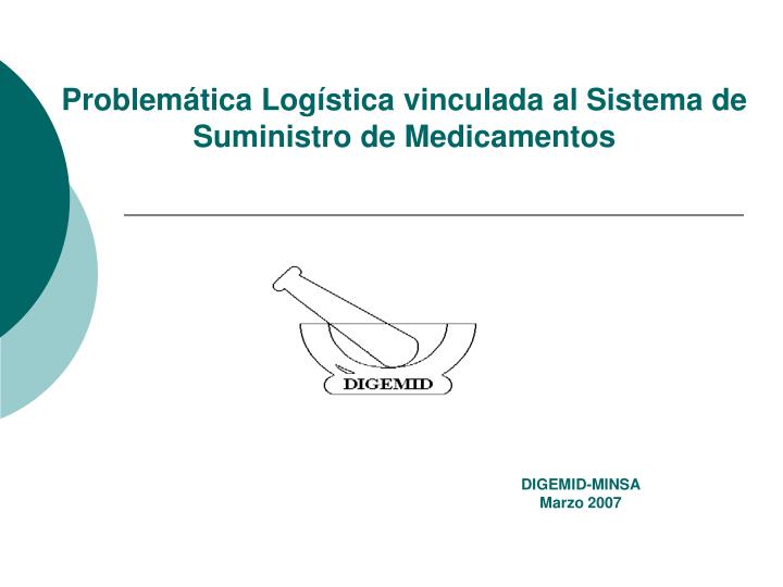 problem tica log stica vinculada al sistema de suministro de medicamentos