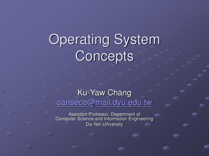 operating system concepts