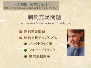 constraint satisfaction problems