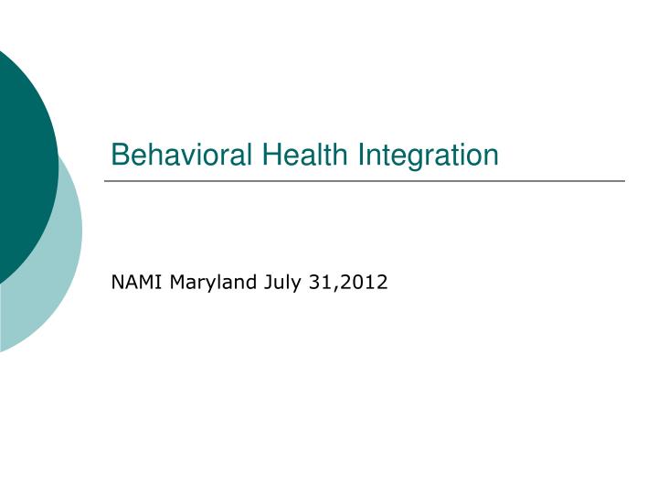 behavioral health integration