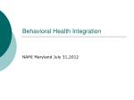 Enhancing Maryland's Behavioral Health Integration System for Improved Patient Care - slide 1