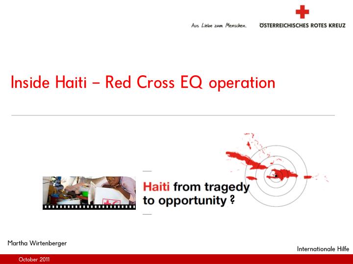 inside haiti red cross eq operation
