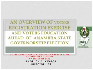 At civil society/ inec dialogue on anambra state governorship election 9 th september 2013