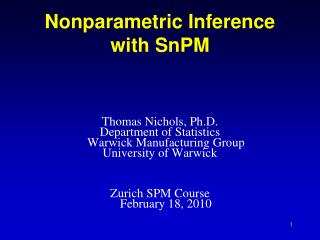 Nonparametric Inference with SnPM