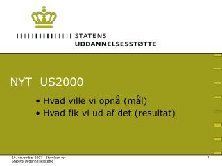 hvad ville vi opn m l hvad fik vi ud af det resultat