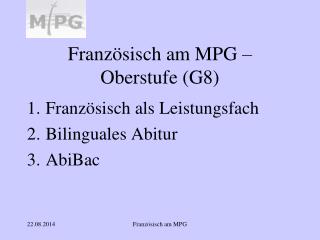 franz sisch am mpg oberstufe g8