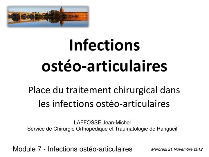 infections ost o articulaires