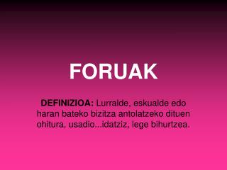 foruak