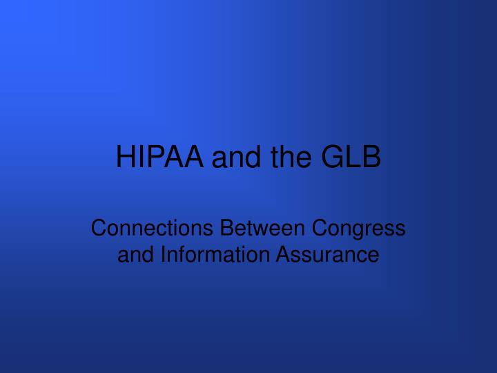 hipaa and the glb