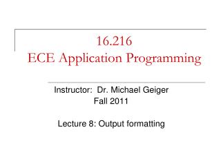 16.216 ECE Application Programming