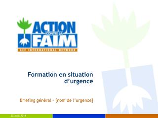 formation en situation d urgence