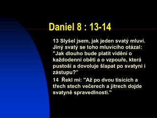 daniel 8 13 14