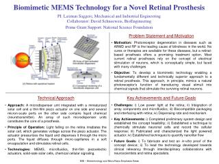 Biomimetic MEMS Technology for a Novel Retinal Prosthesis
