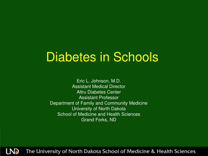 diabetes in schools