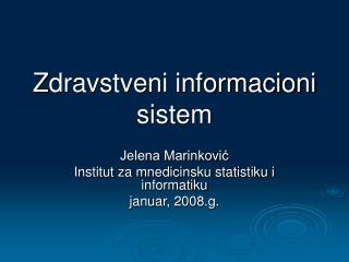 z dravstveni informacioni sistem