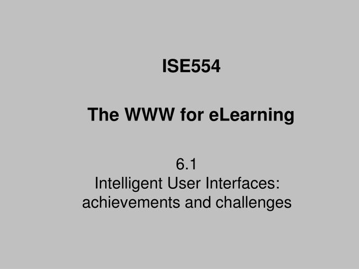 6 1 intelligent user interfaces achievements and challenges