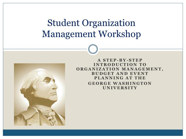 student organization management workshop