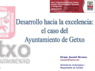 Desarrollo hacia la excelencia: el caso del Ayuntamiento de Getxo