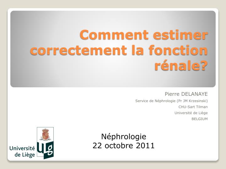 comment estimer correctement la fonction r nale