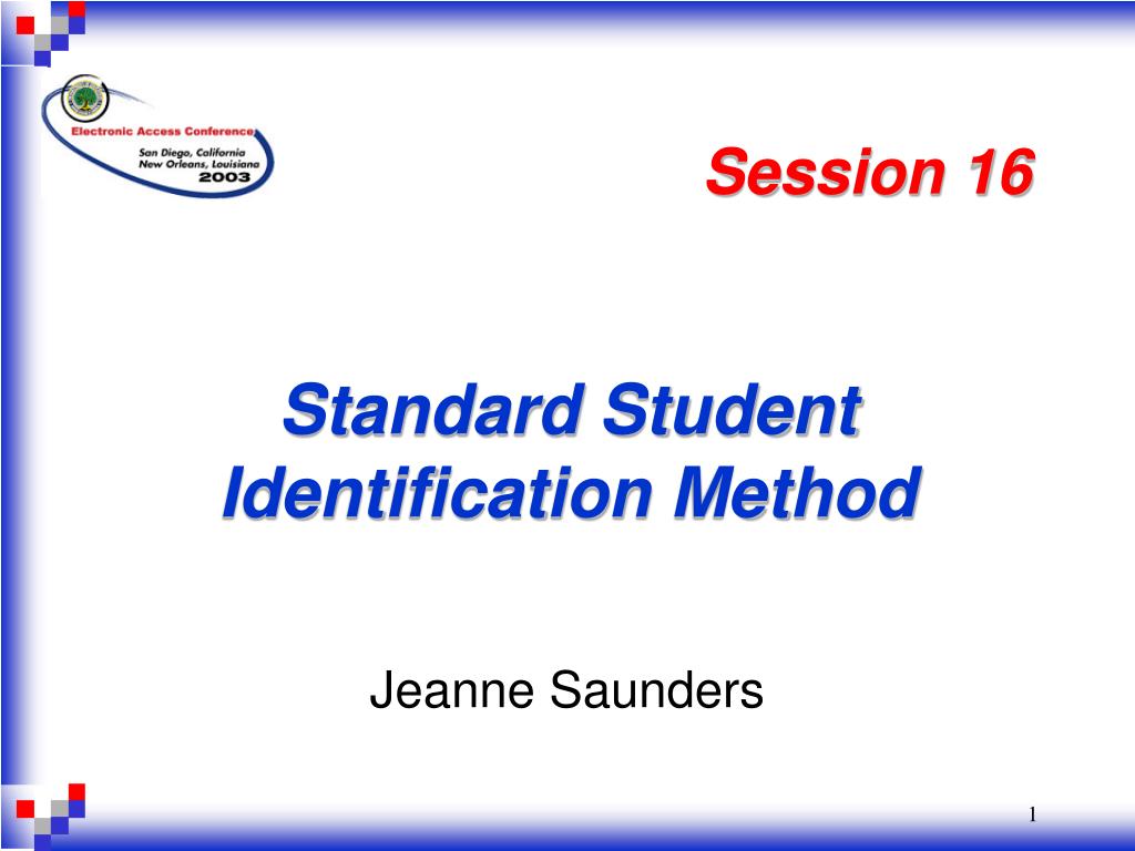 Standard Identification Code Method 1 PPT - Standard Student Identification Method PowerPoint Presentation ...