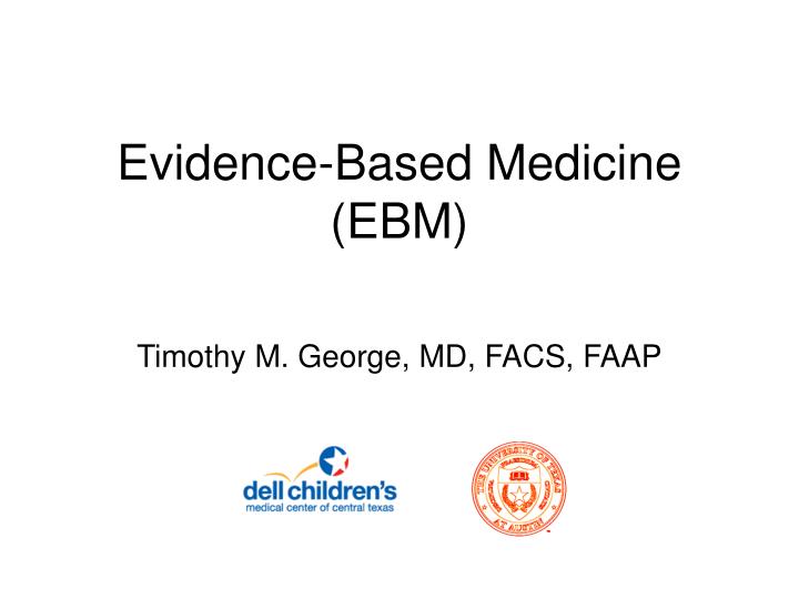 evidence based medicine ebm