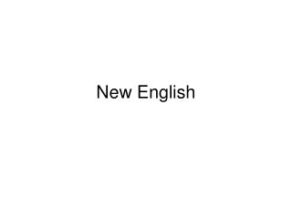 New English