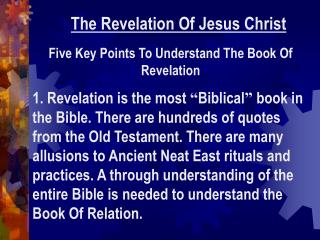 The Revelation Of Jesus Christ