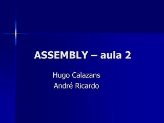 hugo calazans andr ricardo