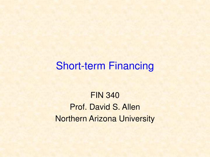 short term financing
