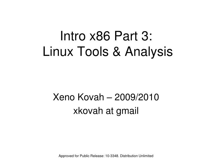 intro x86 part 3 linux tools analysis