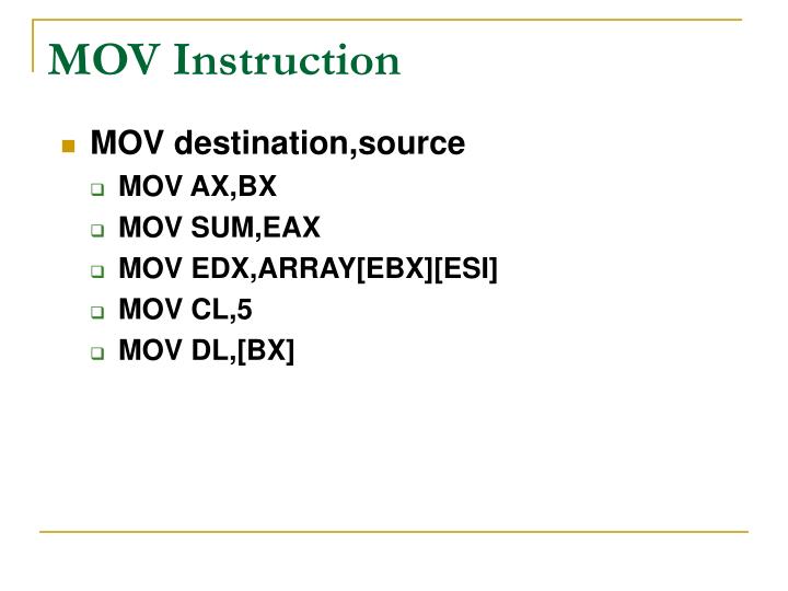 mov instruction