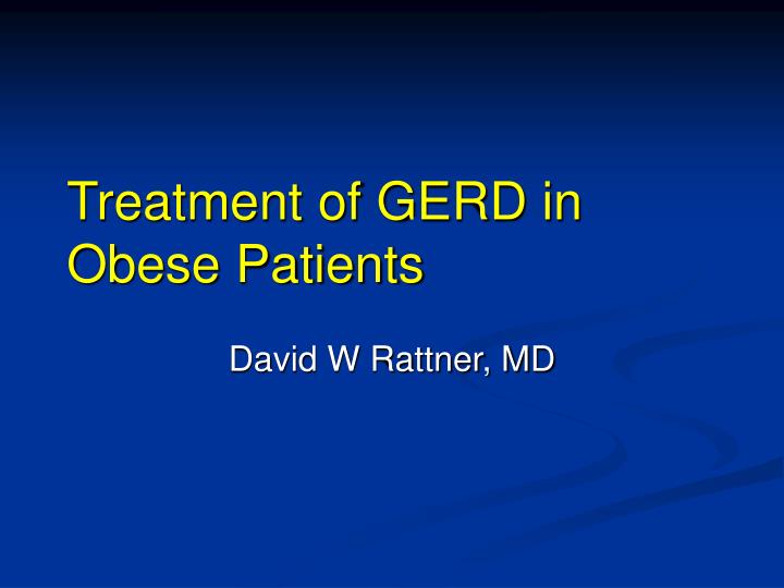 treatment of gerd in obese patients