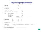 High Voltage Questionnaire - slide 1