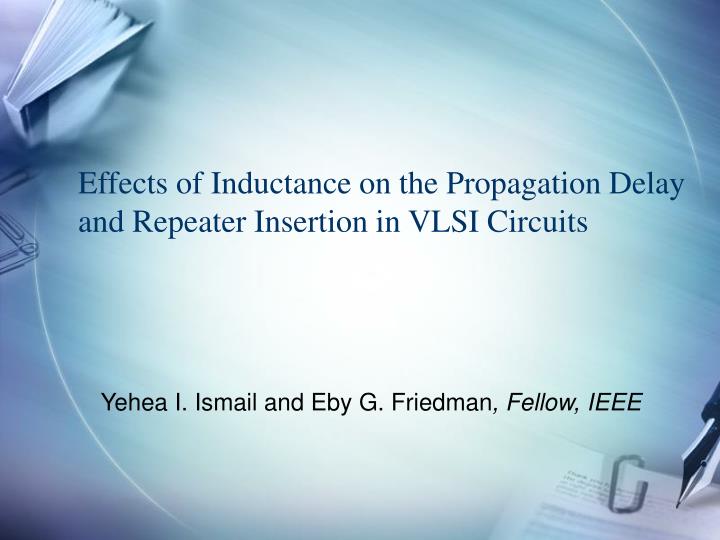 effects of inductance on the propagation delay and repeater insertion in vlsi circuits
