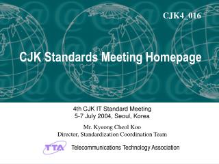 CJK Standards Meeting Homepage