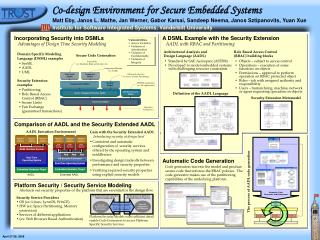 Co-design Environment for Secure Embedded Systems