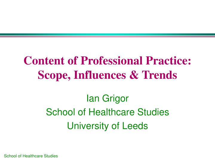 content of professional practice scope influences trends