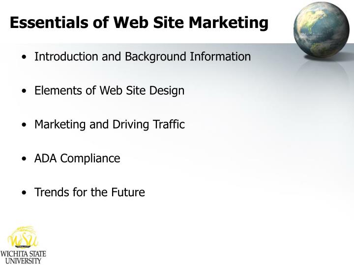 essentials of web site marketing