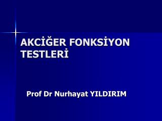 akc er fonks yon testler