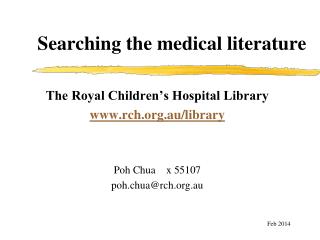 Searching the medical literature