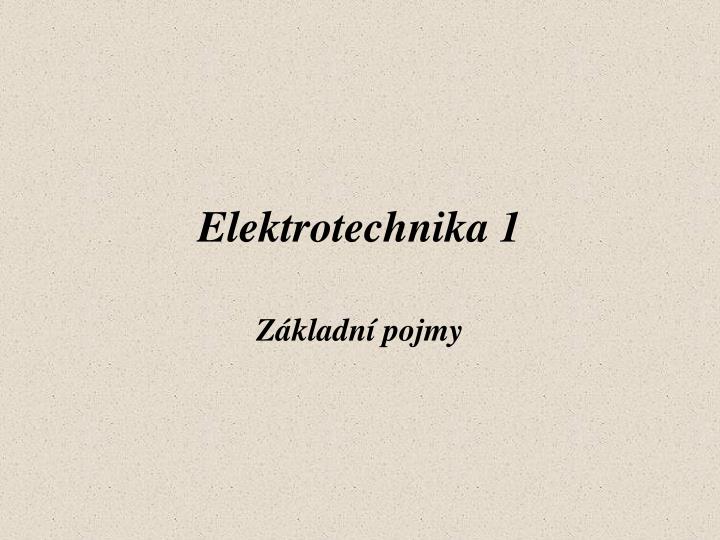 elektrotechnika 1