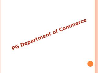 PG Department of Commerce