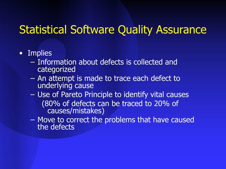 statistical software quality assurance