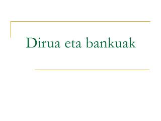 dirua eta bankuak