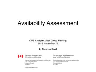 Availability Assessment