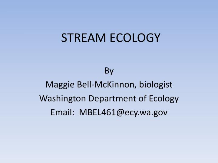 stream ecology