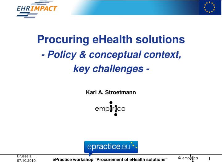 procuring ehealth solutions policy conceptual context key challenges