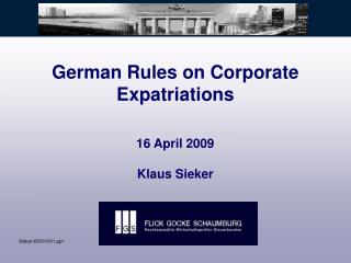 German Rules on Corporate Expatriations