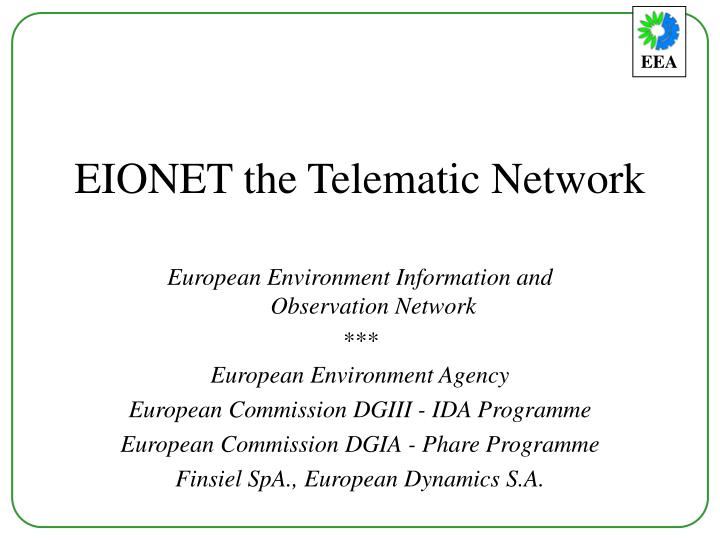 eionet the telematic network